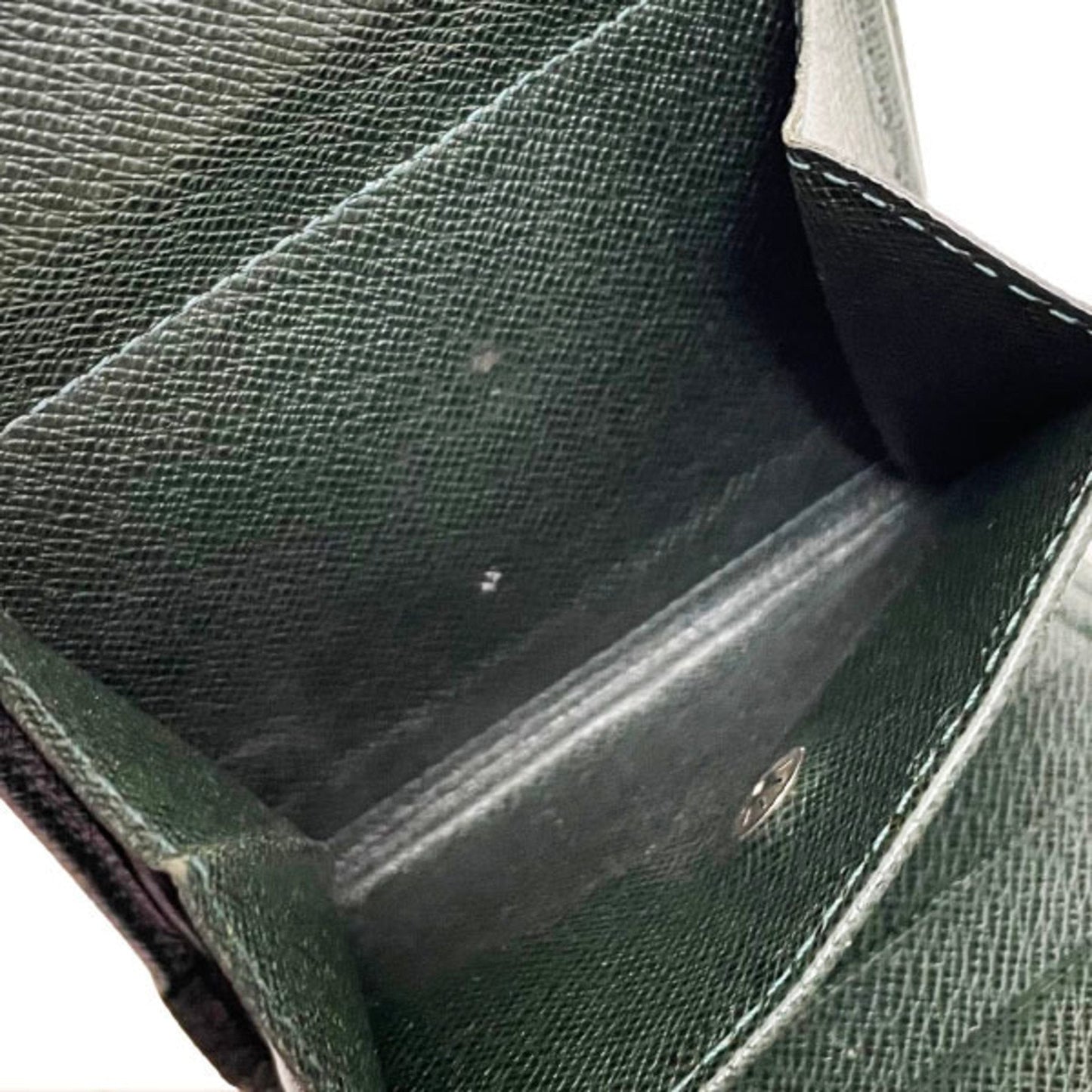 LOUIS VUITTON Wallet Taiga Portobier 3 Cult Credit Leather Epicea Green Dark M30454  Bifold Men's