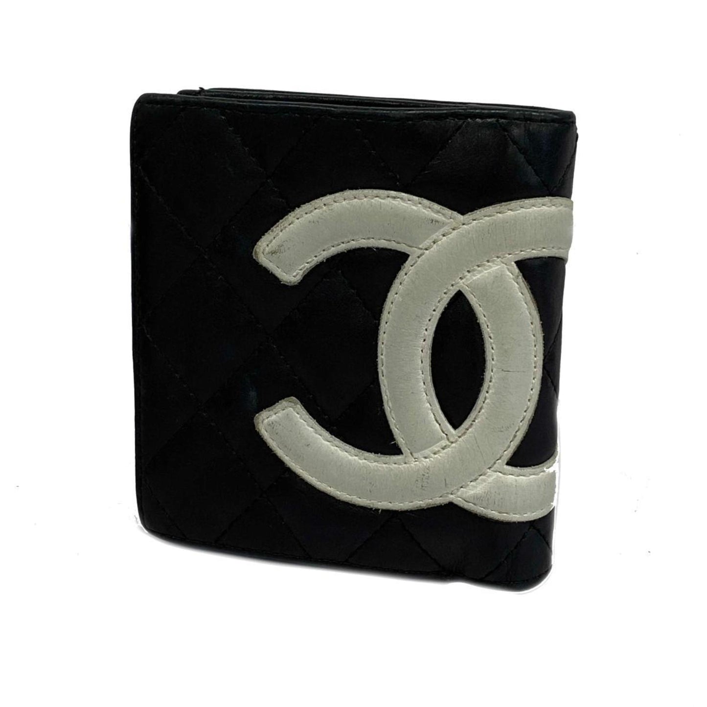 Chanel Wallet Cambon Lambskin Black Women's