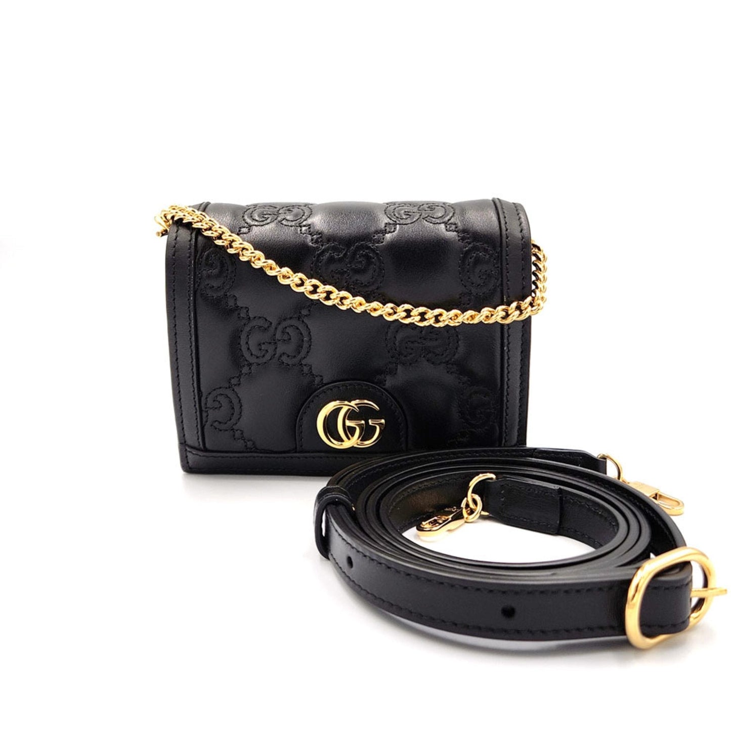 Gucci Black Leather Handbag Shoulder Bag