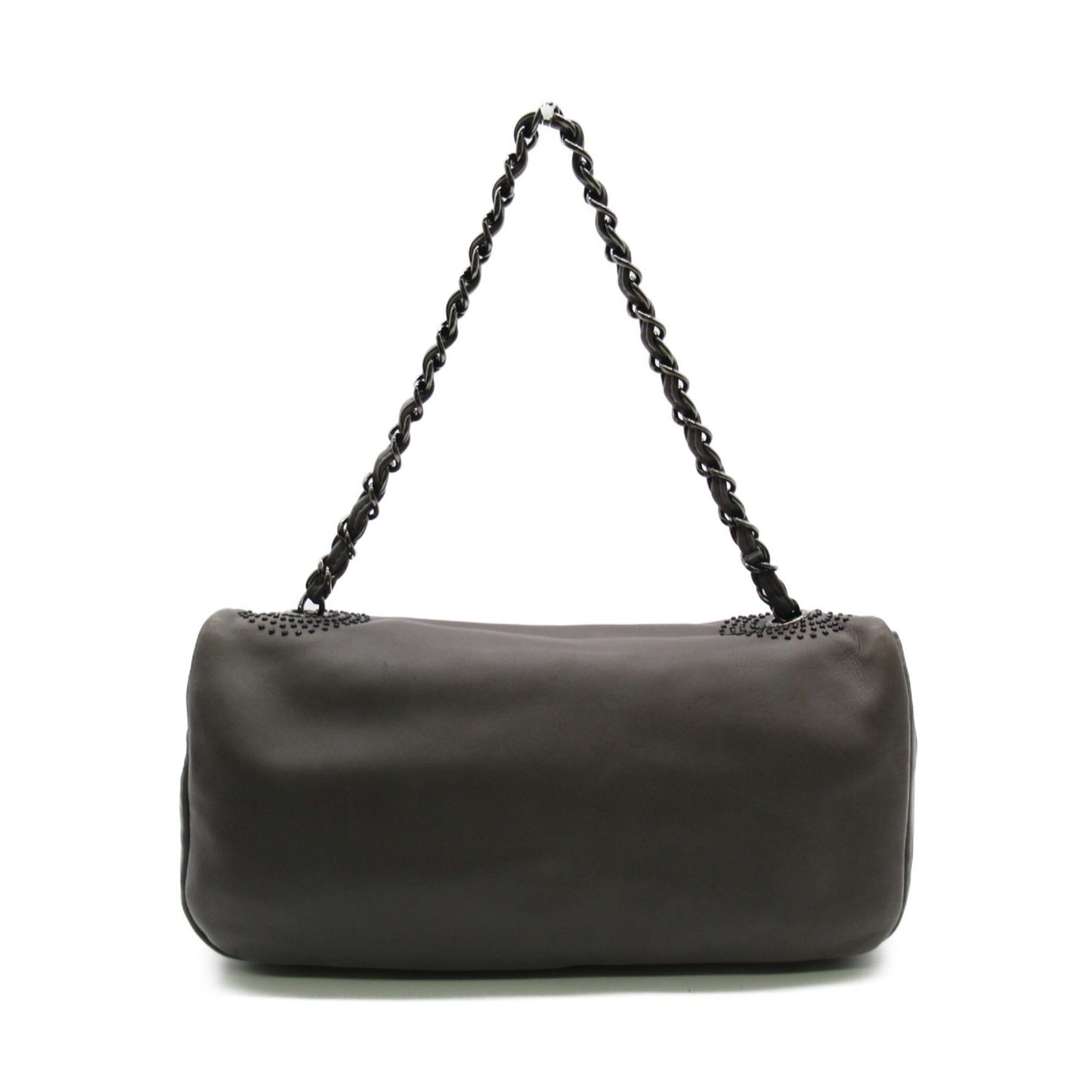 CHANEL ChainShoulder Bag Gray Lambskin (sheep leather)