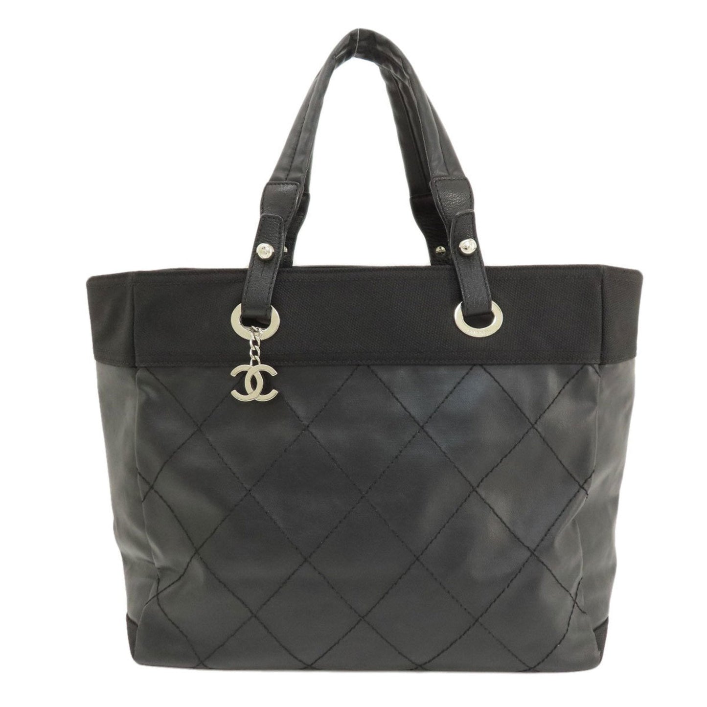 CHANEL Paris Biarritz Tote Bag Coated Canvas Women's