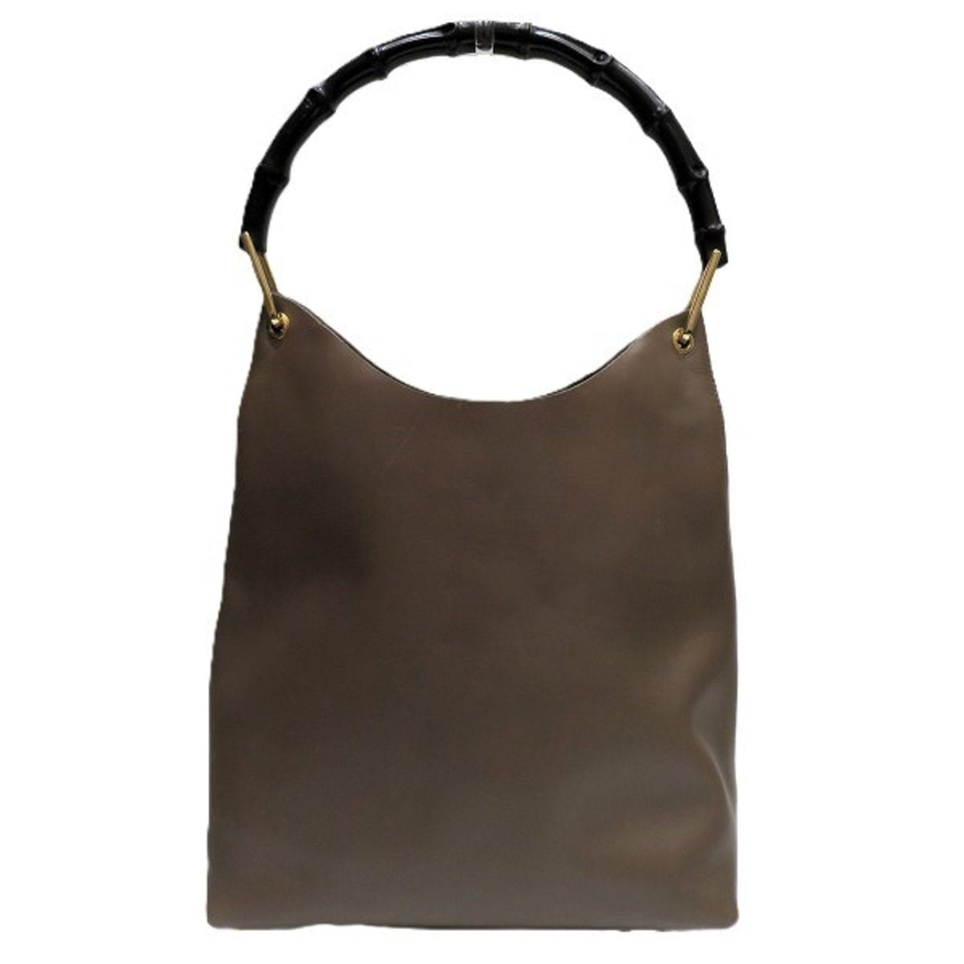 Gucci Brown Leather Shoulder Bag Tote Bag ()