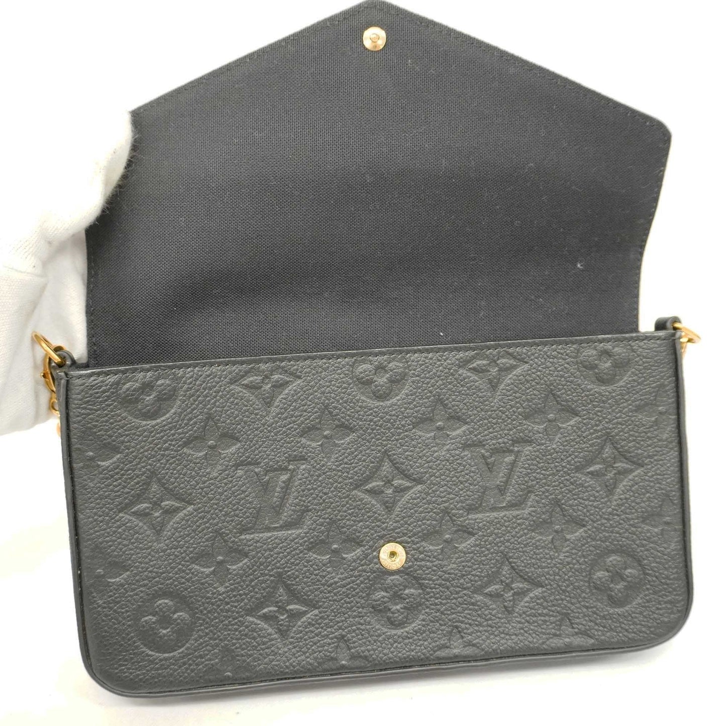 LOUIS VUITTONAuth  Monogram Empreinte Pochette Felicy M64064 Women's Wallet