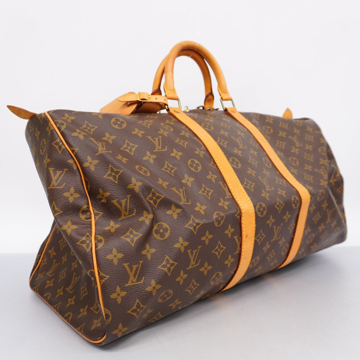 LOUIS VUITTONAuth  Monogram Keepol 55 M41424 Boston Bag