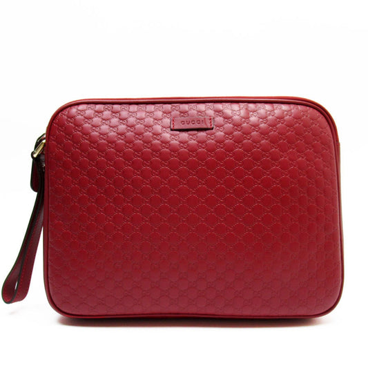 Gucci Dark Red Leather Clutch Bag ()