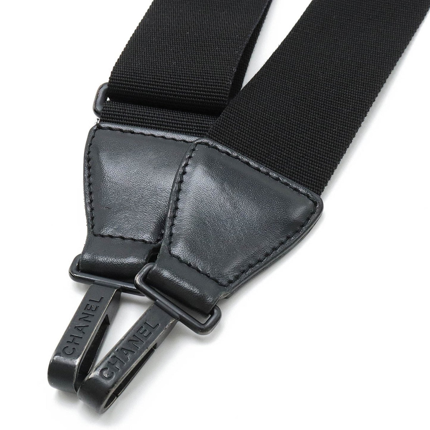 CHANEL New Travel Line Handbag Tote Bag Shoulder Nylon Jacquard Leather Black A15970