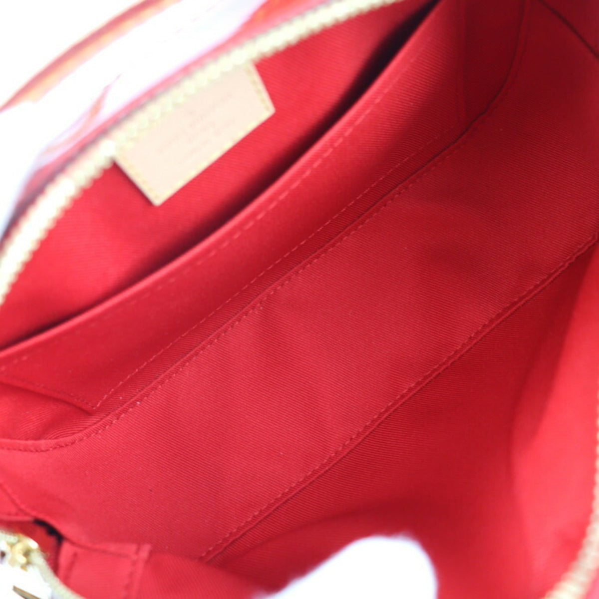 LOUIS VUITTON Santa Moni Shoulder Bag M90368 Monogram Vernis Leather Sleaze Red Gold Hardware Vuitton