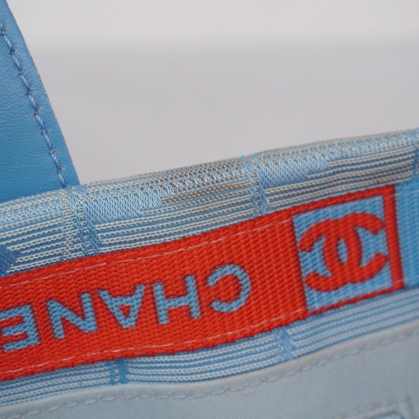 Chanel Tote Bag New Travel Nylon Light Blue Women's