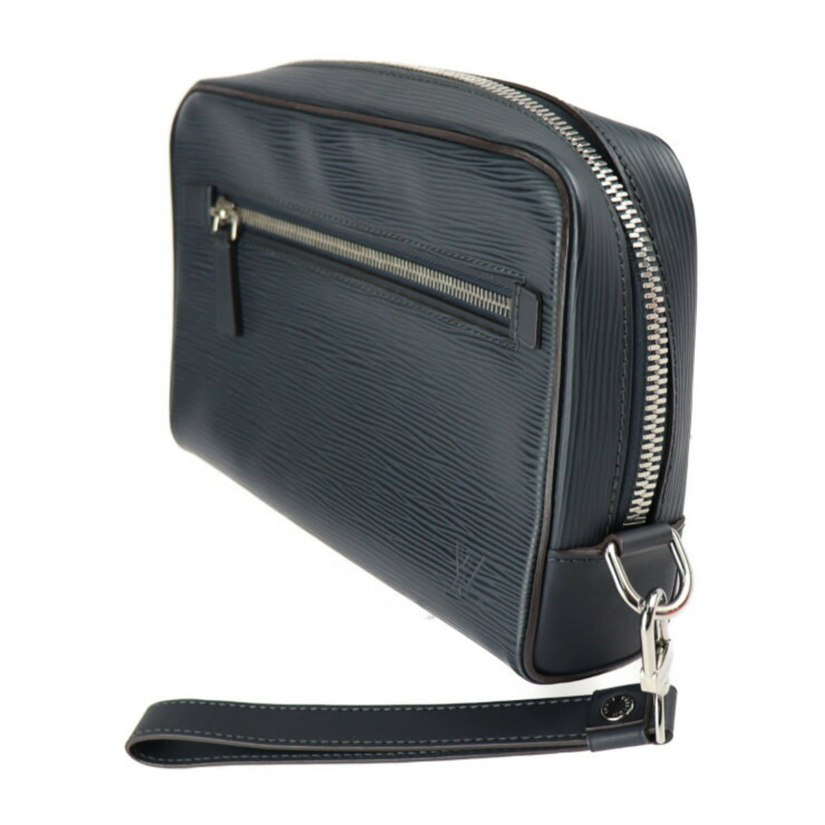 LOUIS VUITTON Neo Hoche Second Bag M54047 Epi Leather Blue Nuit Silver Hardware Wristlet Clutch Pouch Vuitton