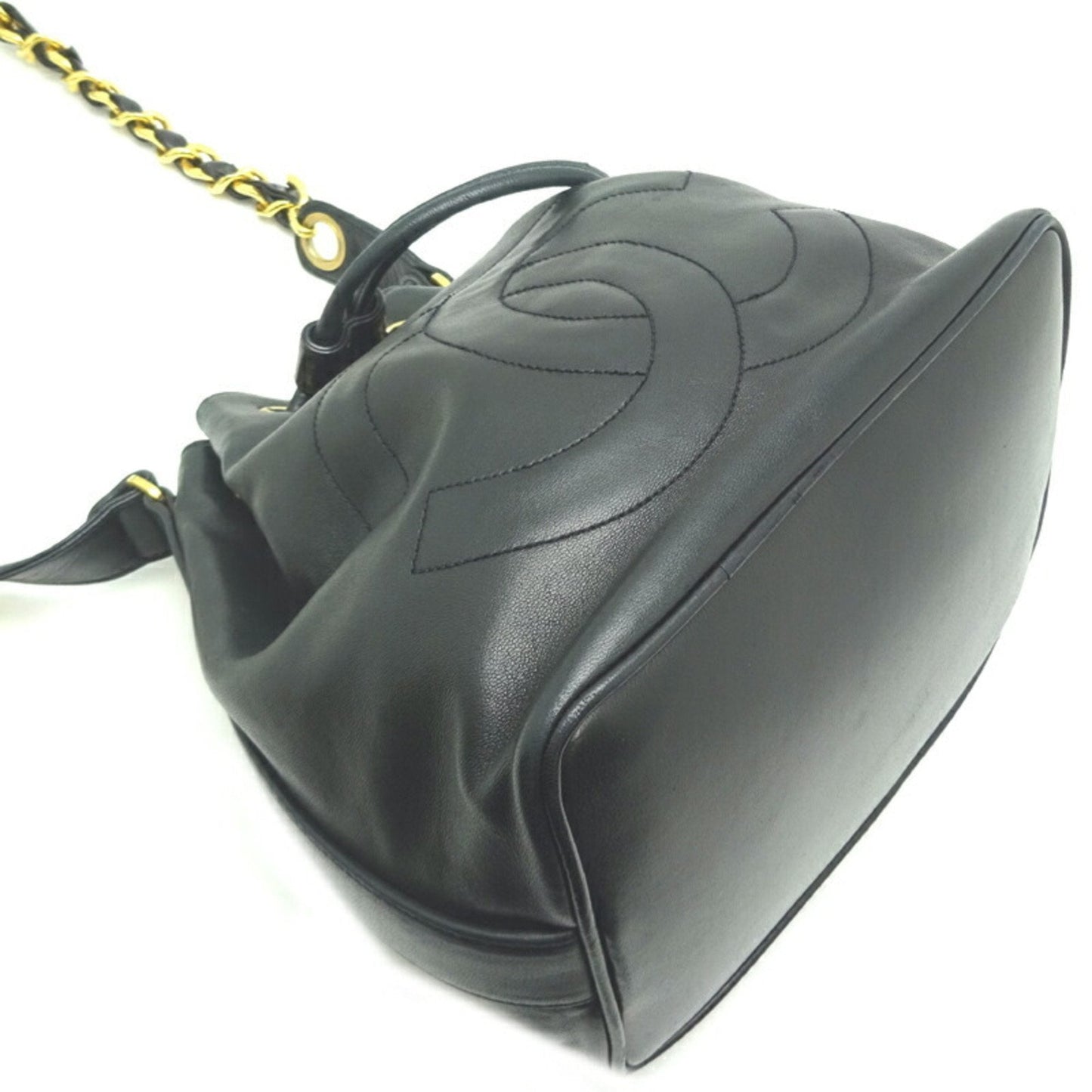 Chanel Coco Mark Shoulder Bag for Women, Lambskin, Black