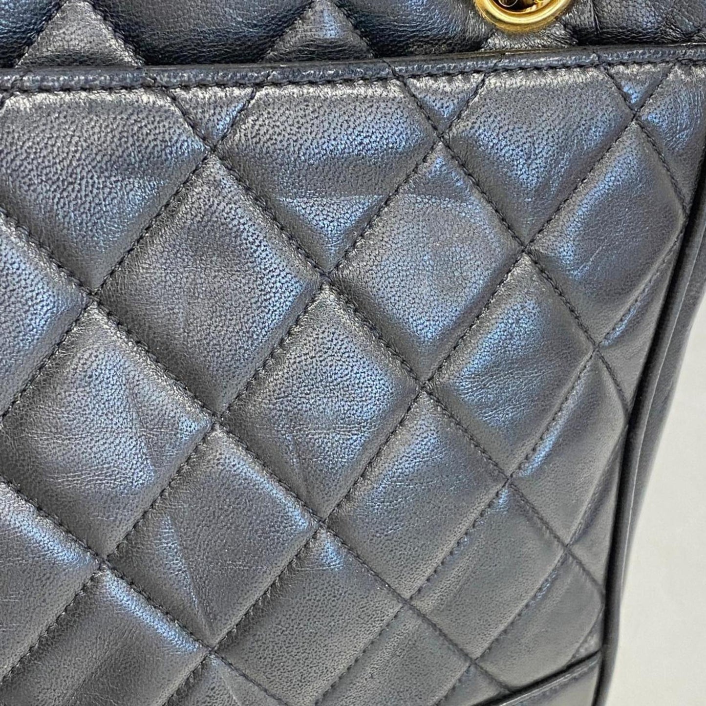 Chanel Shoulder Bag Matelasse Chain Lambskin Black Women's