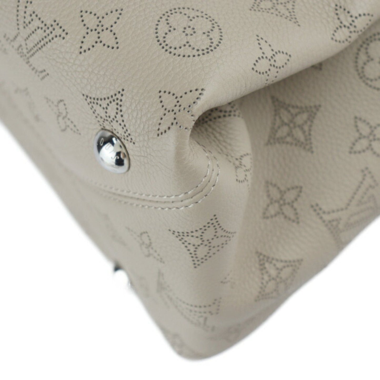 LOUIS VUITTON Sevres Handbag M41791 Monogram Mahina Galle Beige Silver Hardware Shoulder Bag Tote