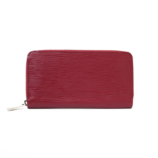 Louis Vuitton Long Wallet Epi LV Zippy M60307 Purple Wine Red Women's Men's Leather