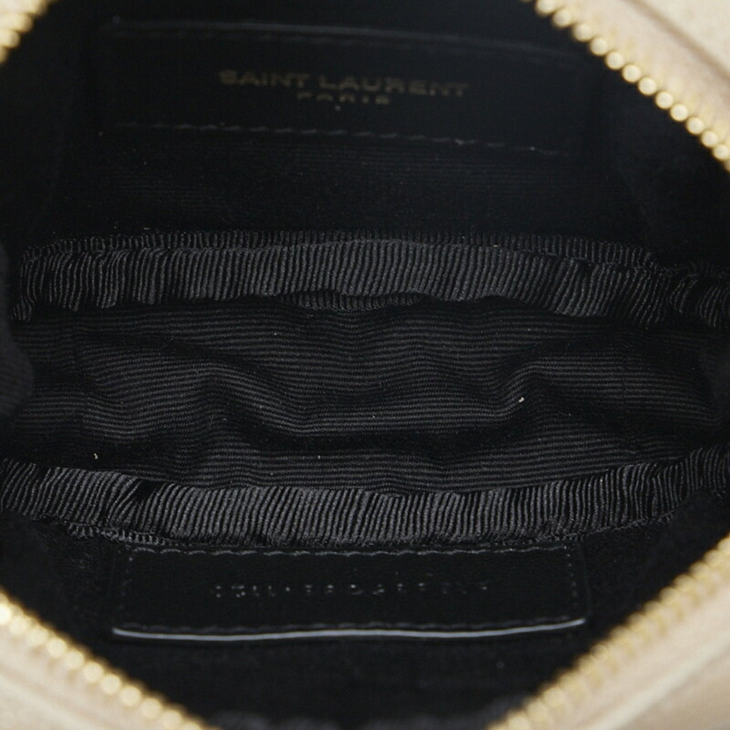 Saint Laurent YSL Hardware Cassandra Baby Chain Shoulder Bag 635088 Beige Gold Leather Women's