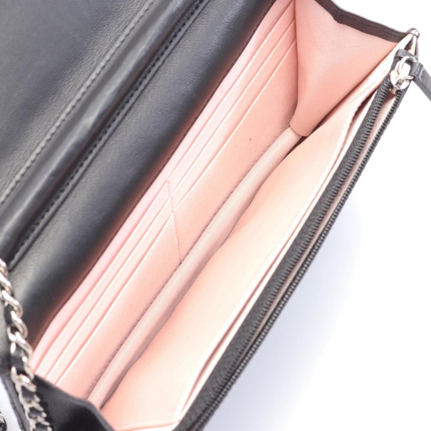 CHANEL Micro Matelasse Shoulder Bag, Lambskin, Women's, Black