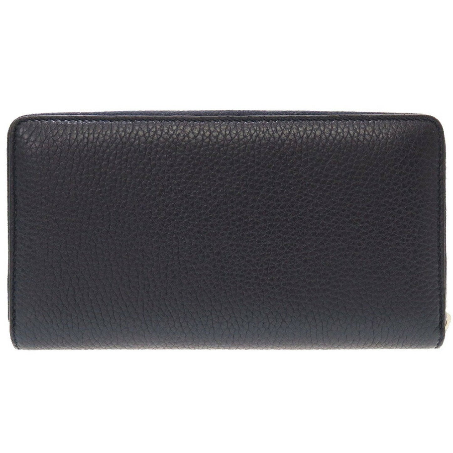Gucci Navy Leather Long Wallet (Bi-Fold)