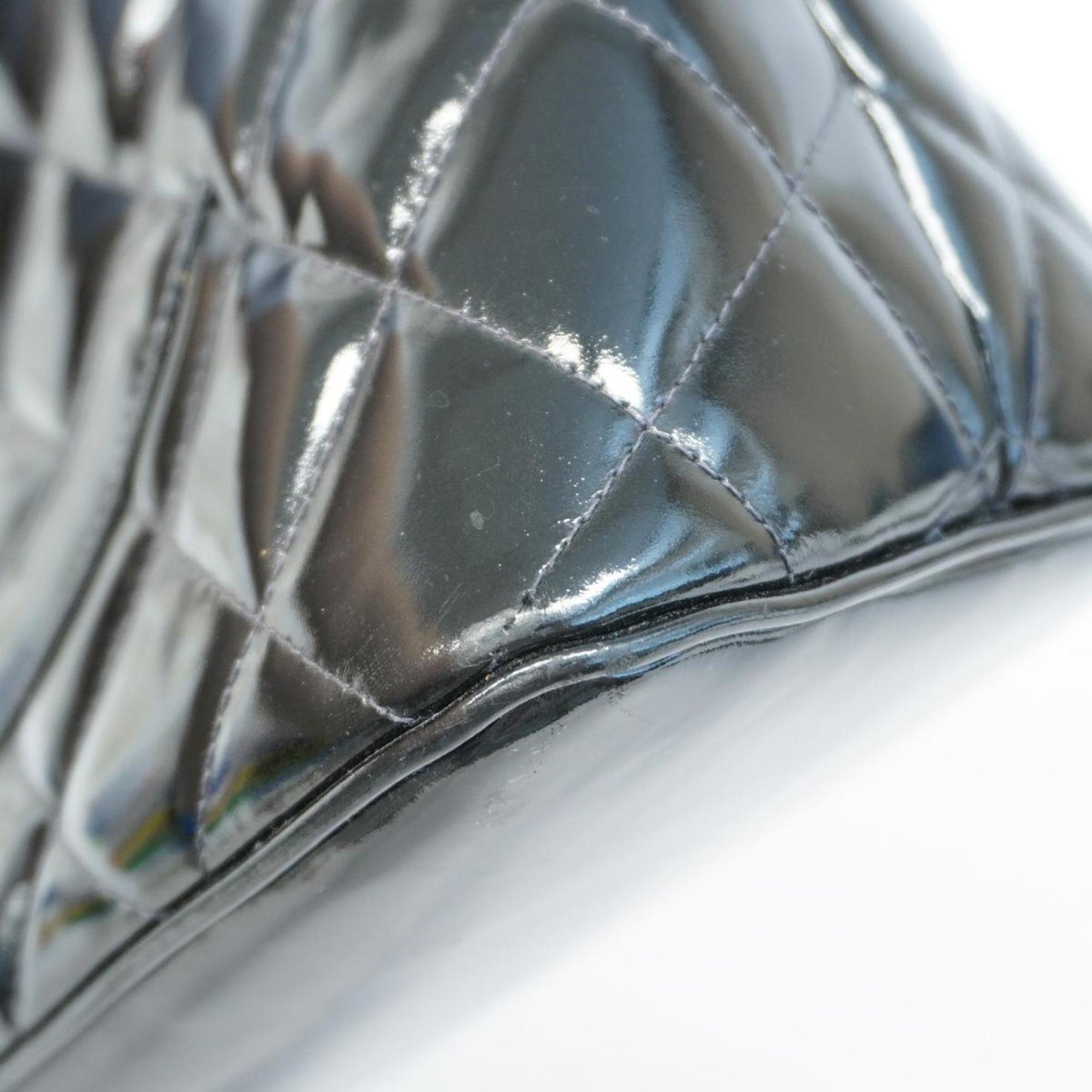 Chanel Tote Bag, Reproduction Tote, Patent Leather, Black, Women's