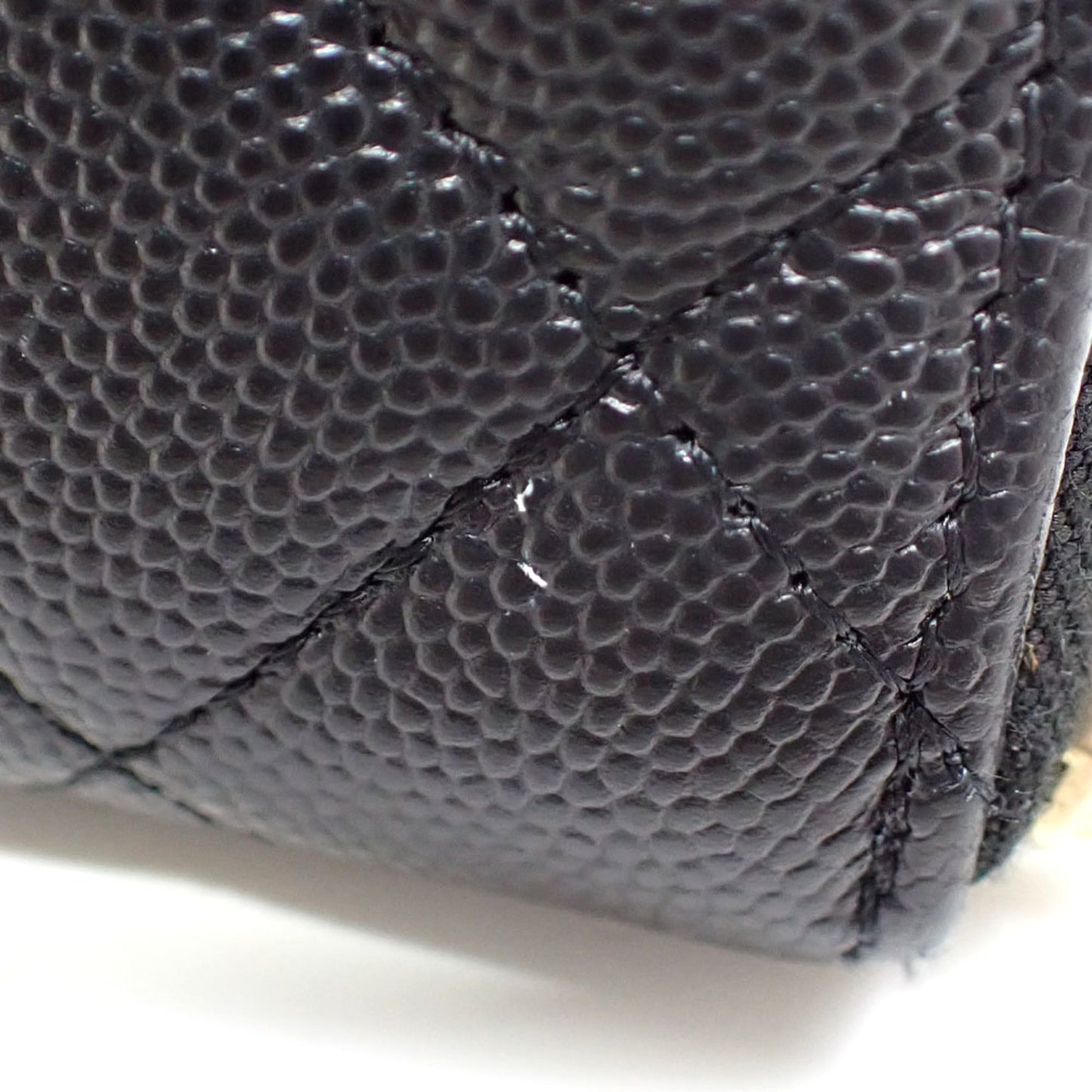 Chanel Round Long Wallet Matelasse Women's Black Caviar Skin AP1139 Coco Mark 2020 Cruise Collection