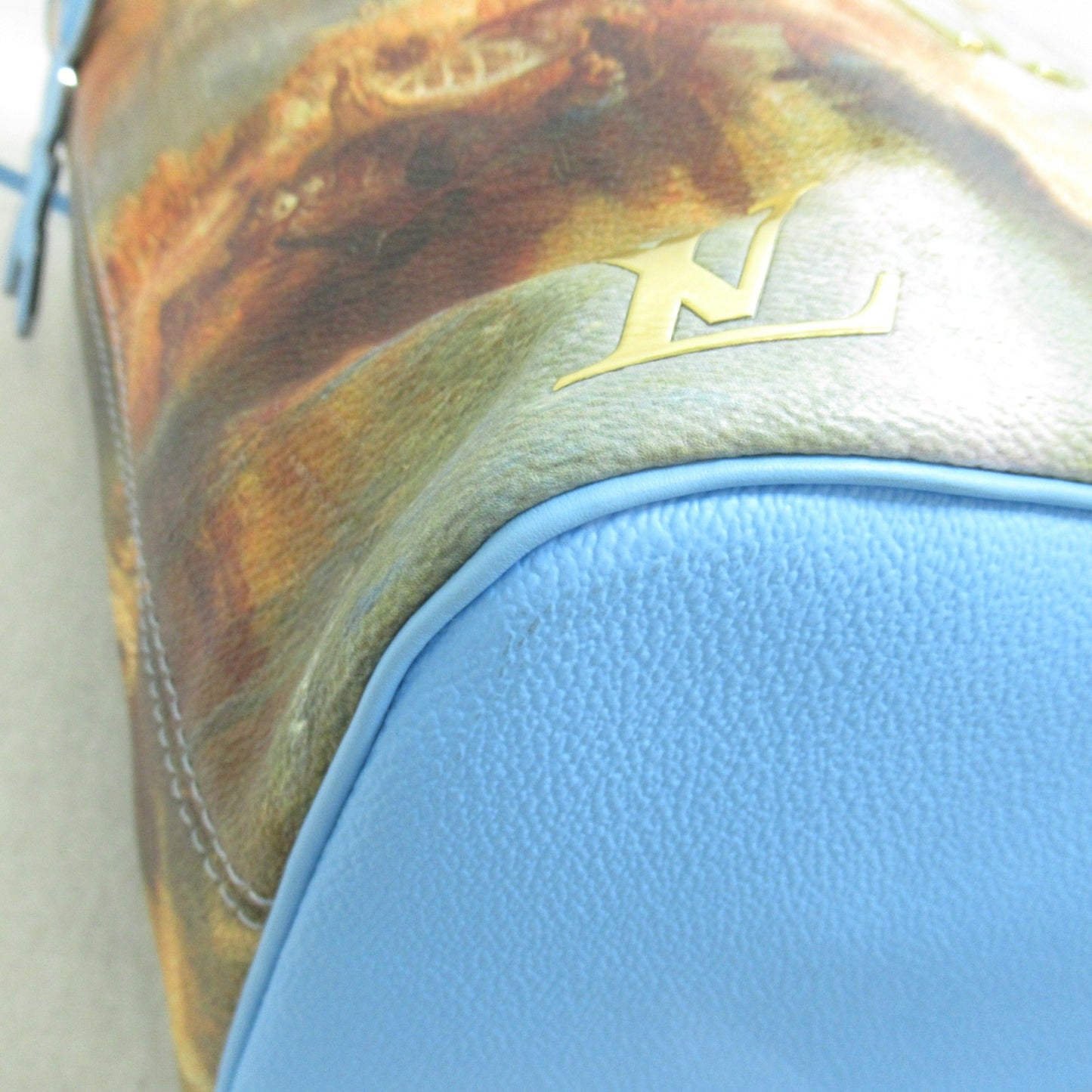 LOUIS VUITTON Turner Neverfull MM Tote Bag Blue Masters collection PVC coated canvas