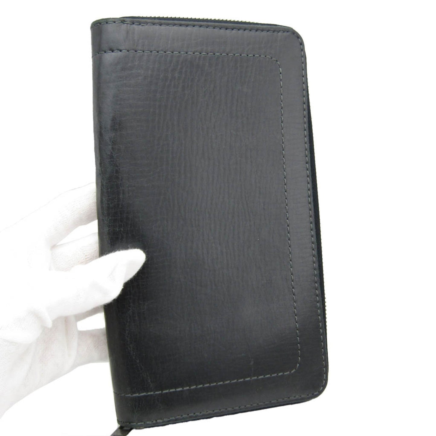 LOUIS VUITTON Zippy Organizer M97026 Men's Utah Leather Long Wallet [bi-fold] Basalt