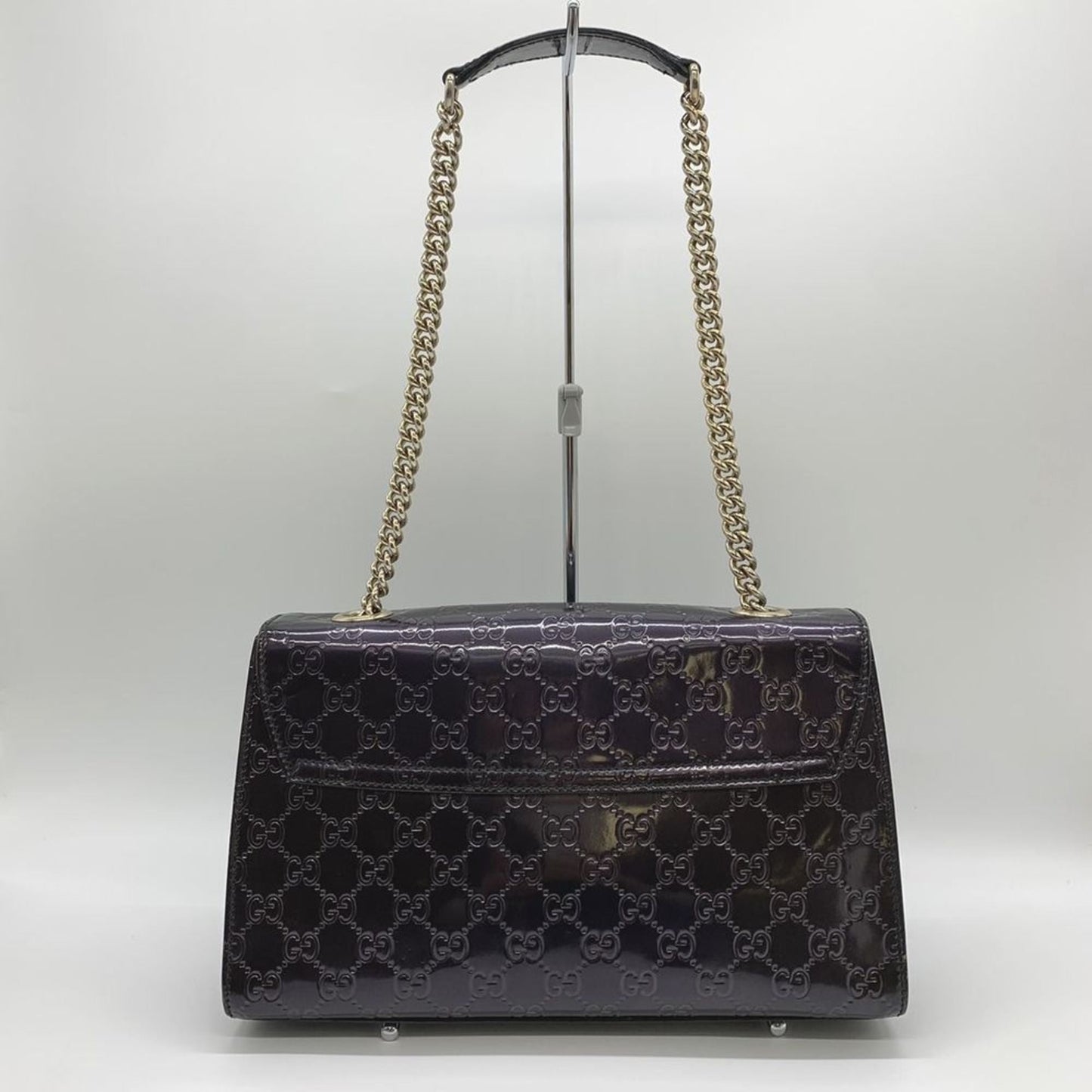 Gucci Purple Patent Leather Shoulder Bag