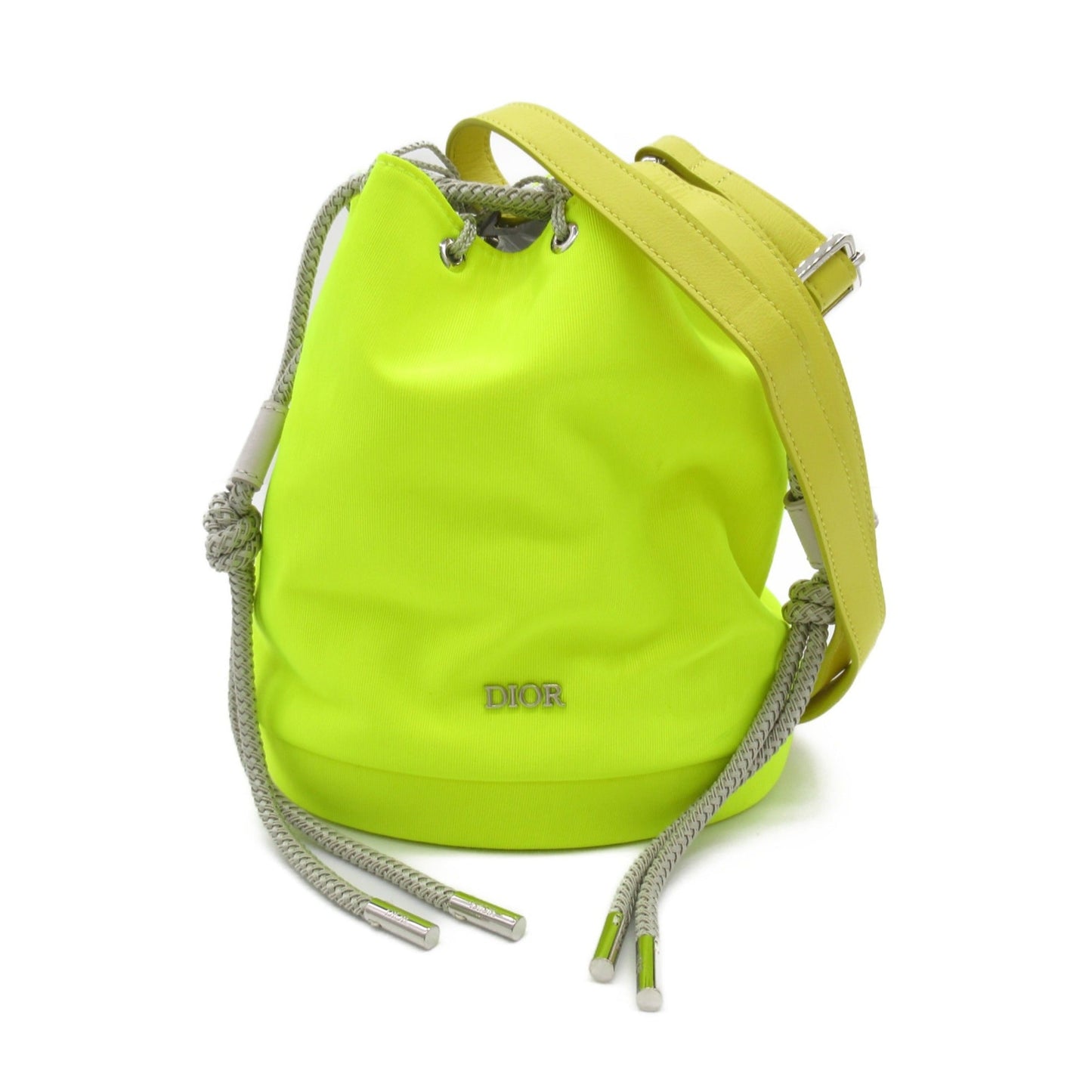 Dior Shoulder Bag Yellow Nylon