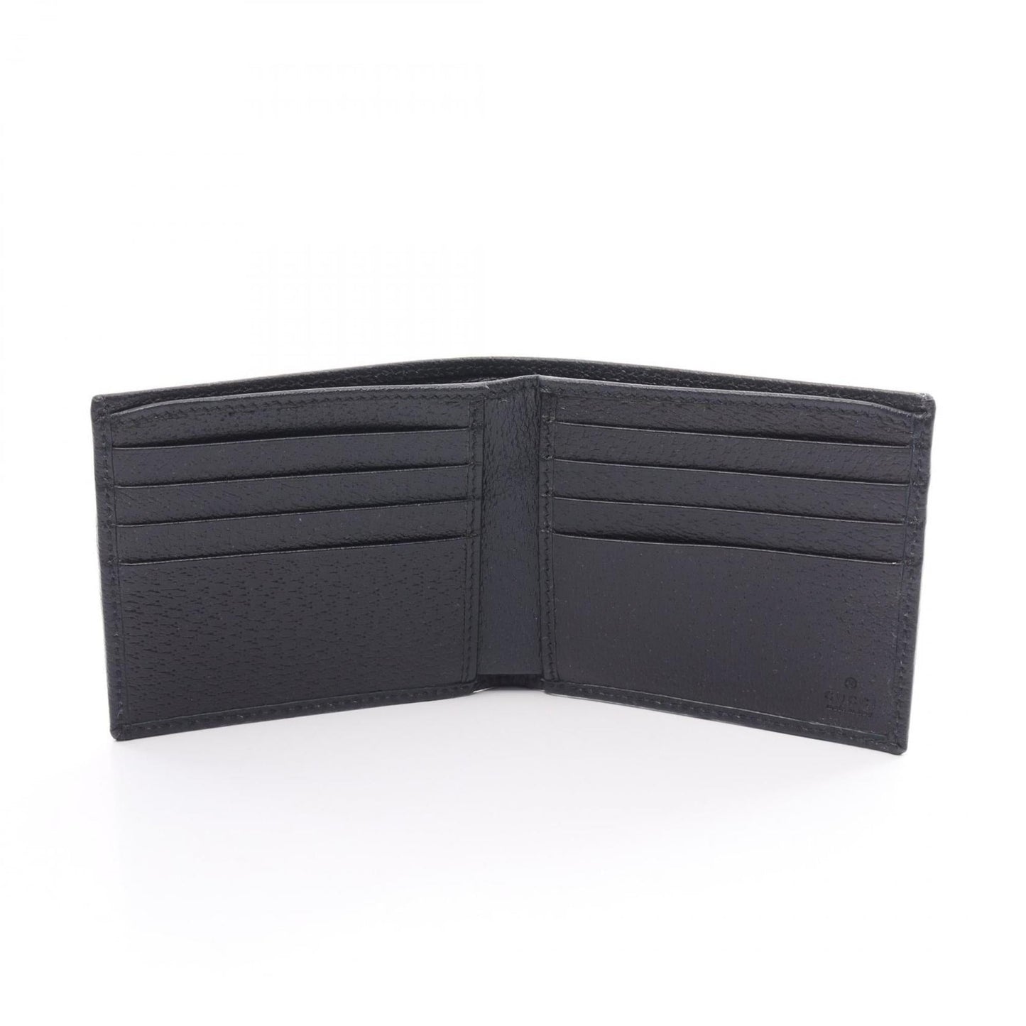 Gucci Beige Navy Red Color Pvc Coated Canvas Leather Wallet (Bi-Fold)