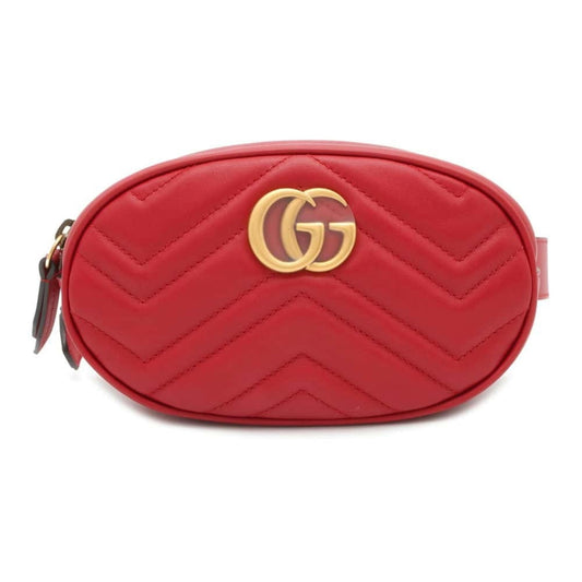 Gucci Red Color Leather Fanny Pack ()