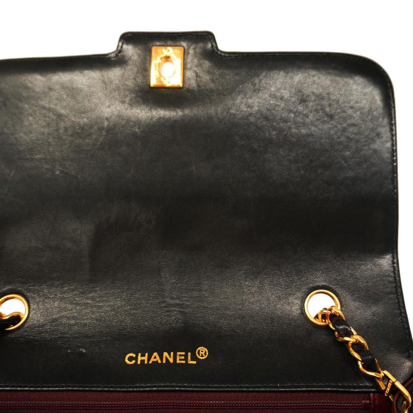 Chanel Shoulder Bag Matelasse Chain Lambskin Black Women's