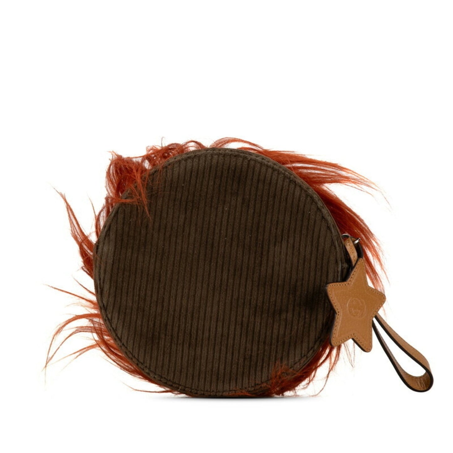 Gucci Brown Cord Faux Fur Leather Handbag