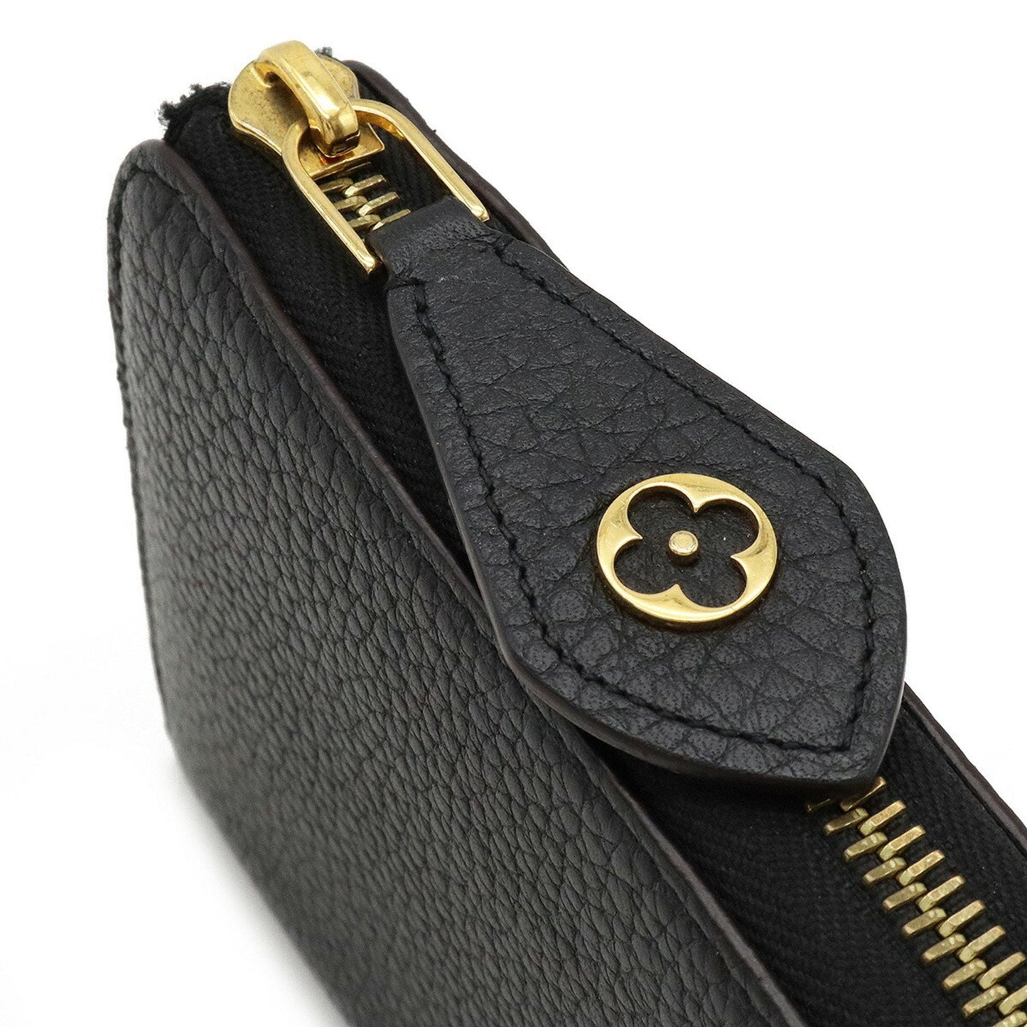 LOUIS VUITTON Portefeuille Comet L-shaped long wallet Taurillon leather Noir black pink M63102
