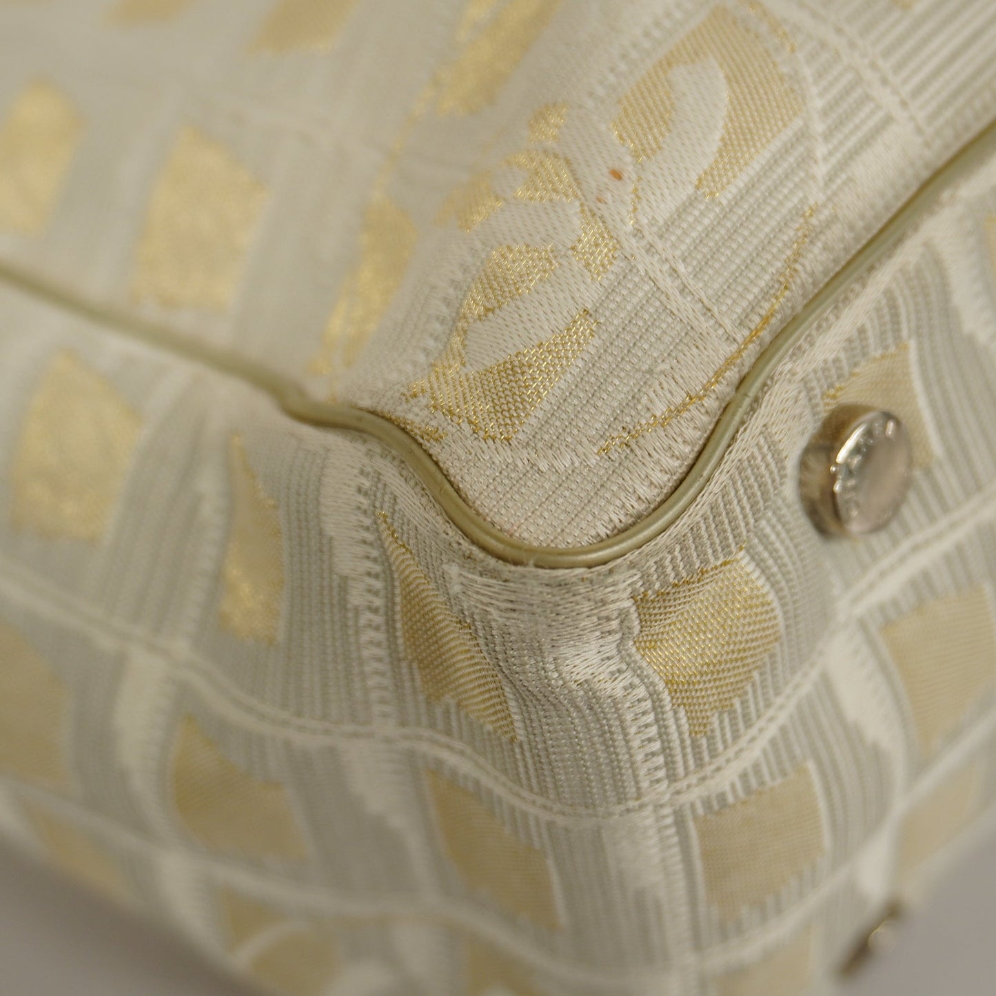 ChanelAuth  New Travel Line Tote Bag Women's Nylon Canvas Gray