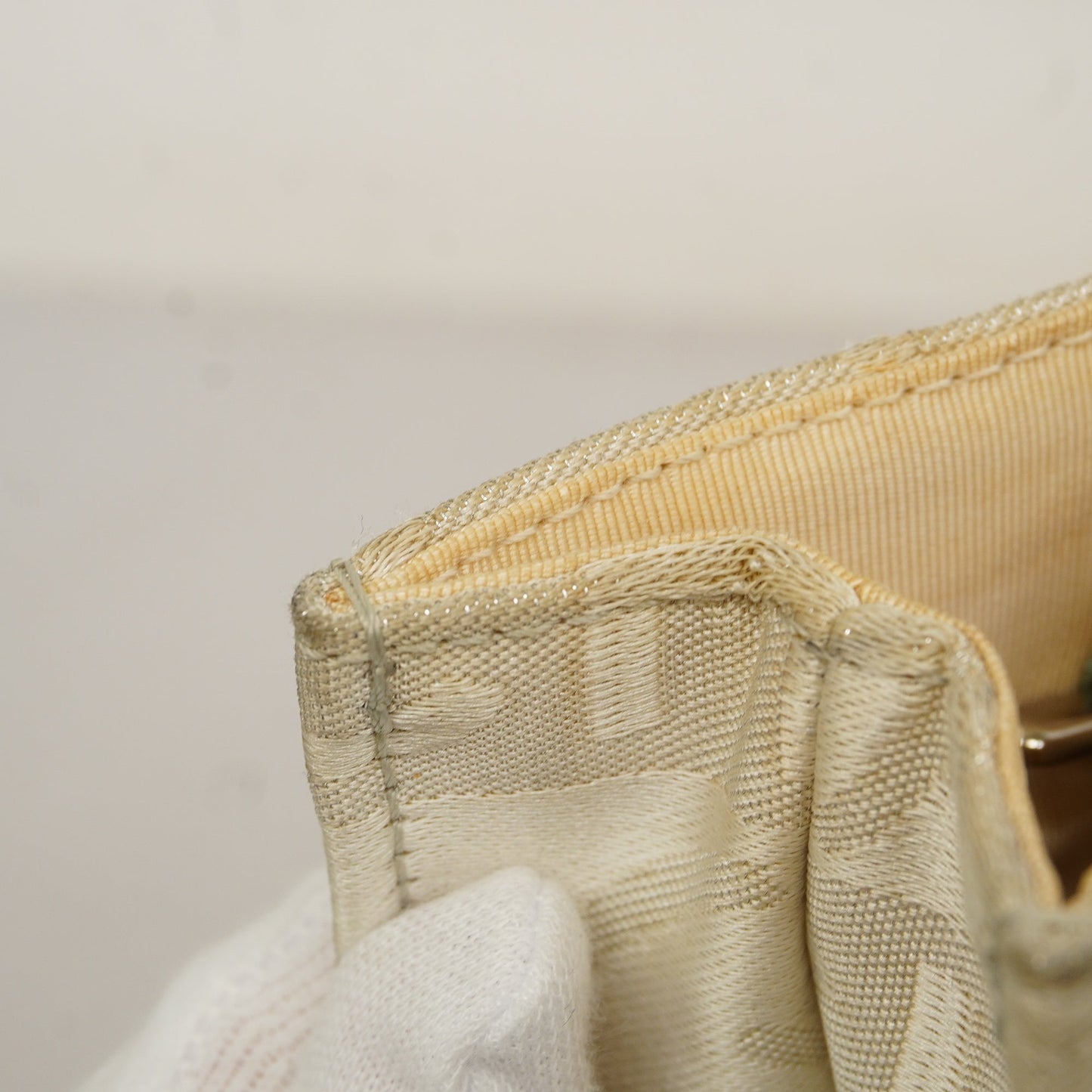 ChanelAuth  Ephemer Chain Shoulder Women's Nylon Tote Bag White