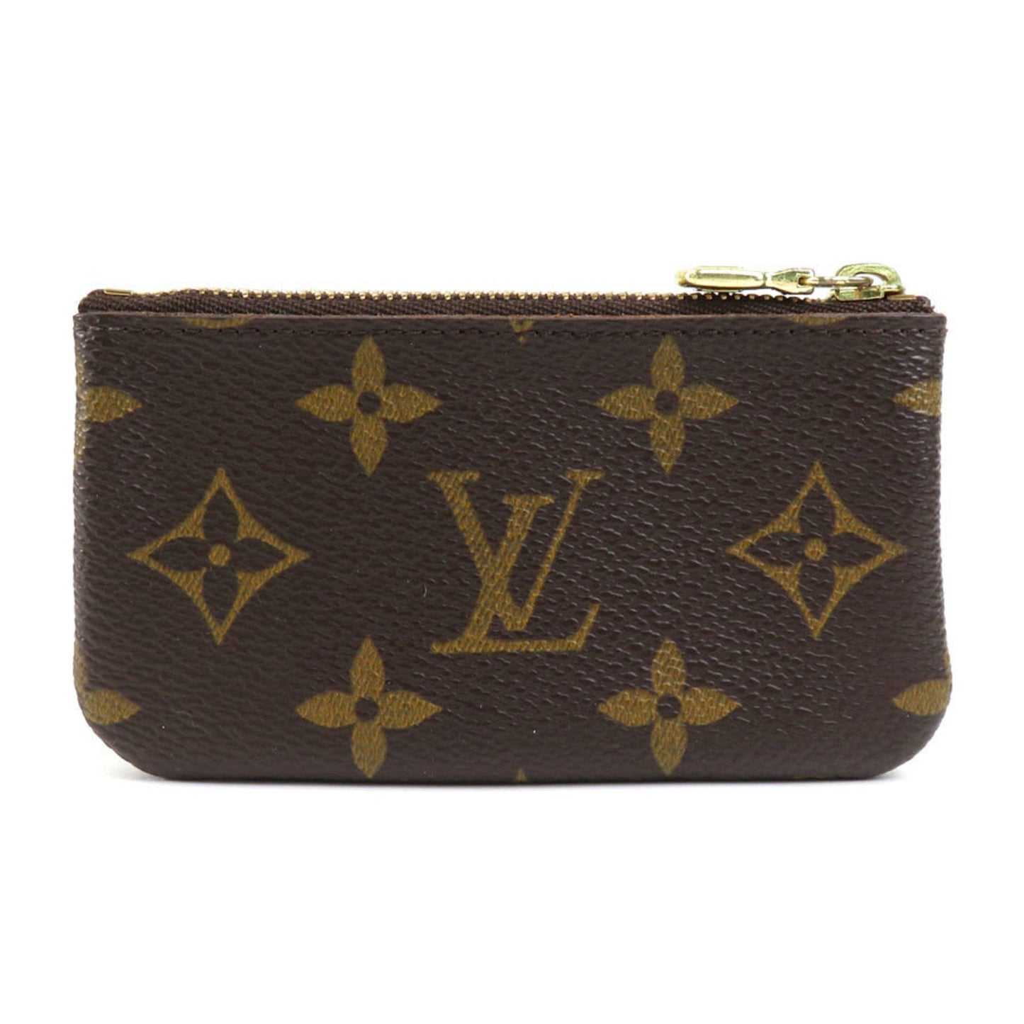 LOUIS VUITTON Key Case Monogram Pochette Cle Canvas Brown Gold Unisex M62650