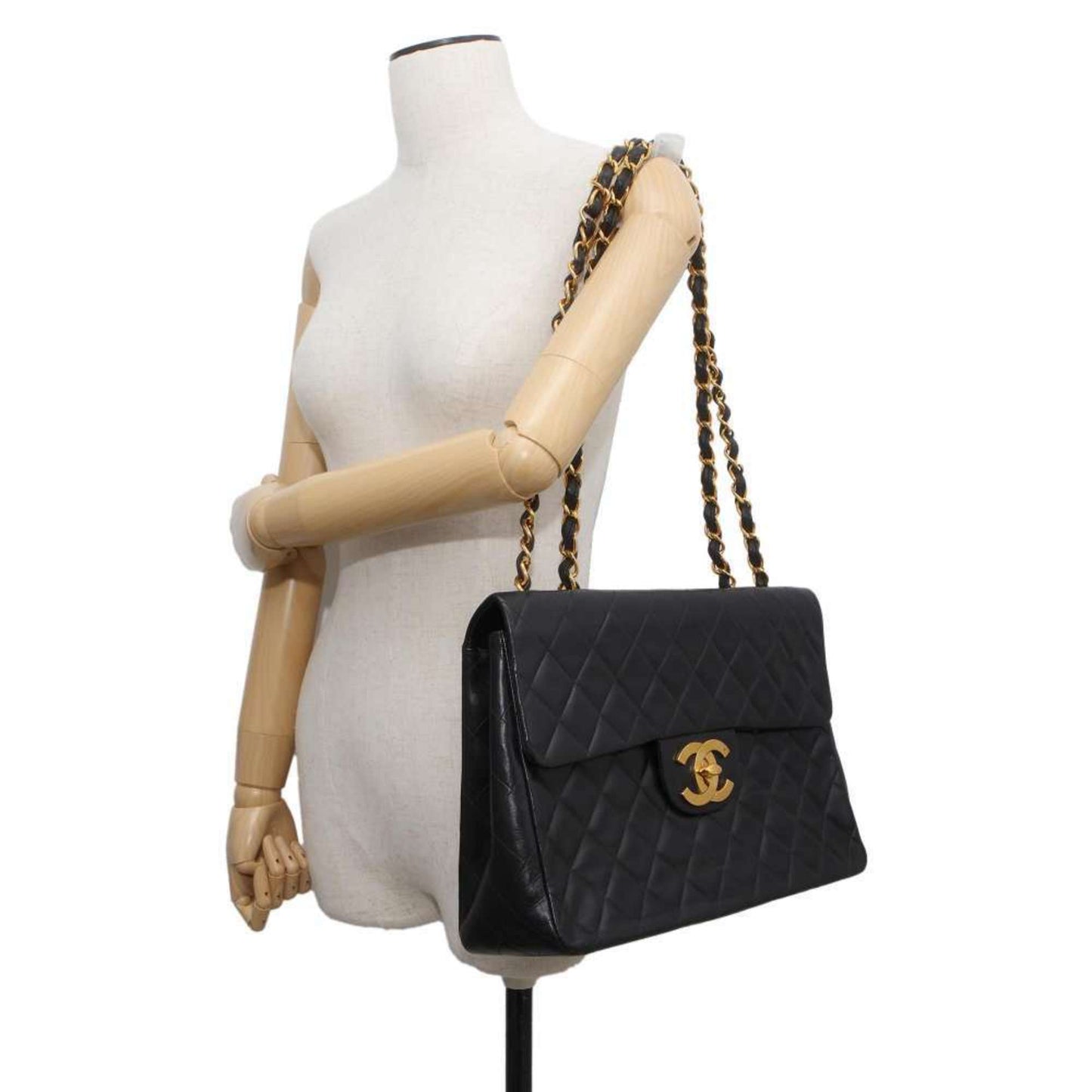 Chanel Chain Shoulder Bag Matelasse 30 Coco Mark Lambskin Double A04412 CHANEL Dekamato Black