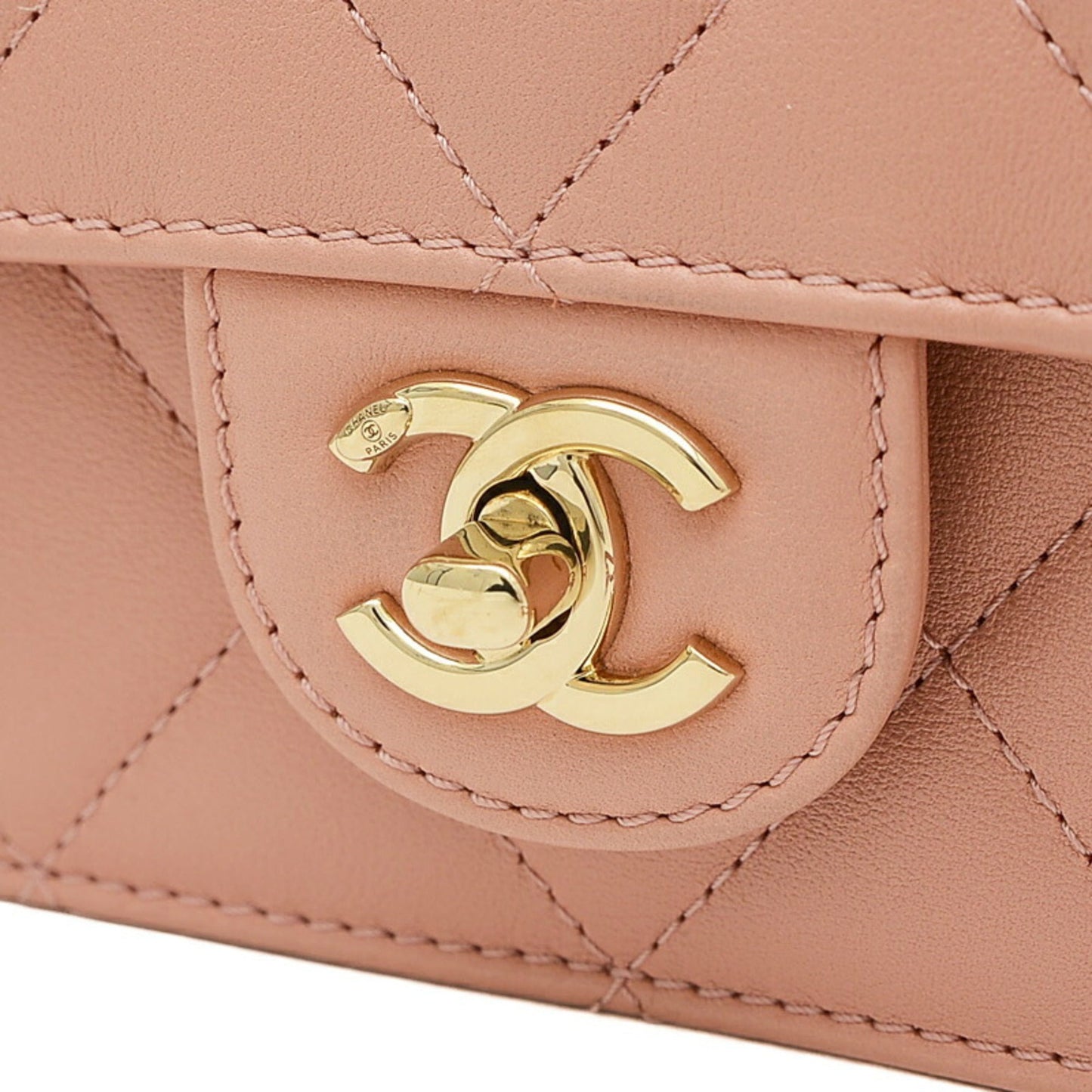 Chanel Matelasse Chain Shoulder Bag, Lambskin, Pink