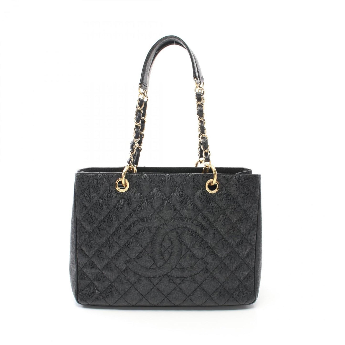 CHANEL Matelasse Grand GST Tote Bag, Caviar Skin, Women's, Black