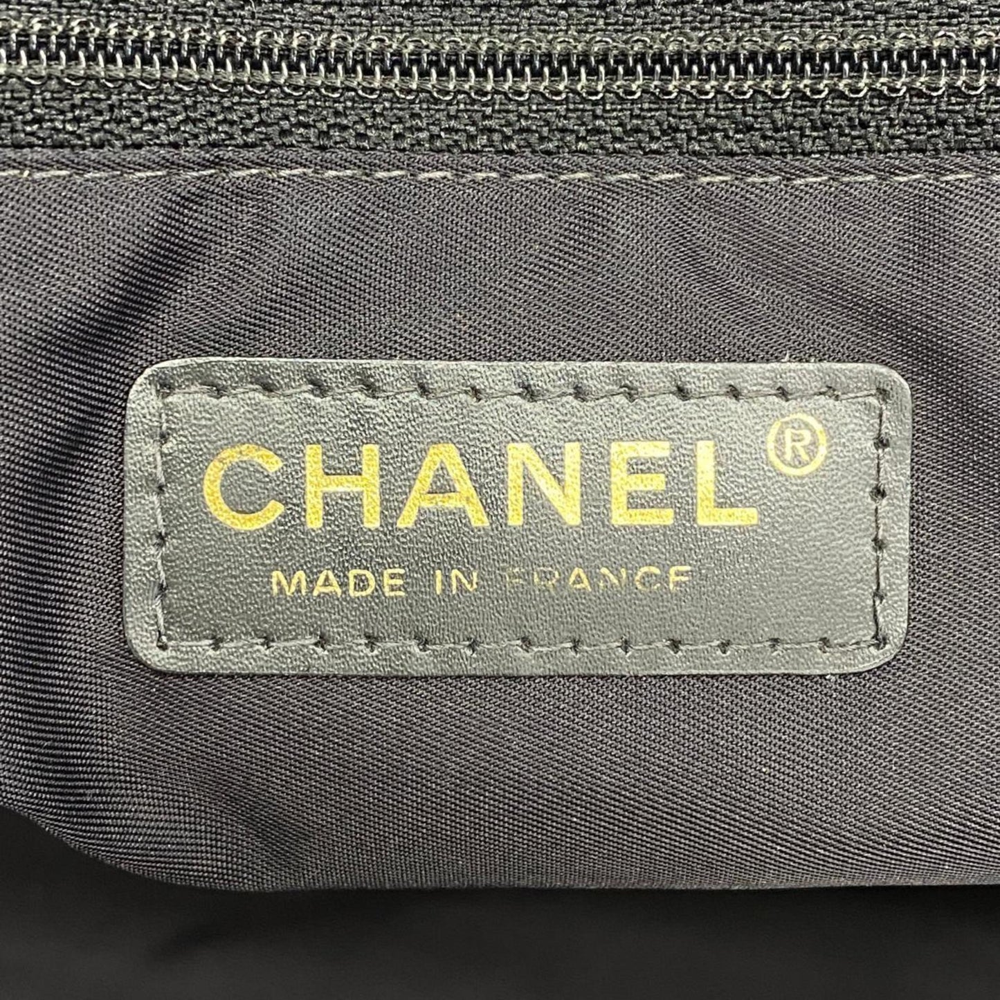 Chanel Tote Bag New Travel Nylon Black Champagne Women's