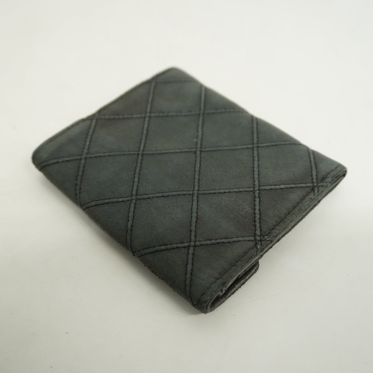 ChanelAuth  Bicolor Gold Metal Fittings Lambskin Coin Purse/coin Case Black