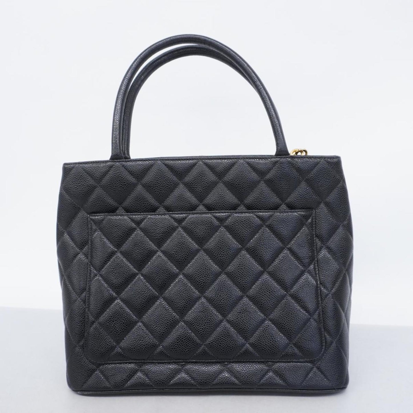 Chanel Tote Bag Reproduction Caviar Skin Black Women's