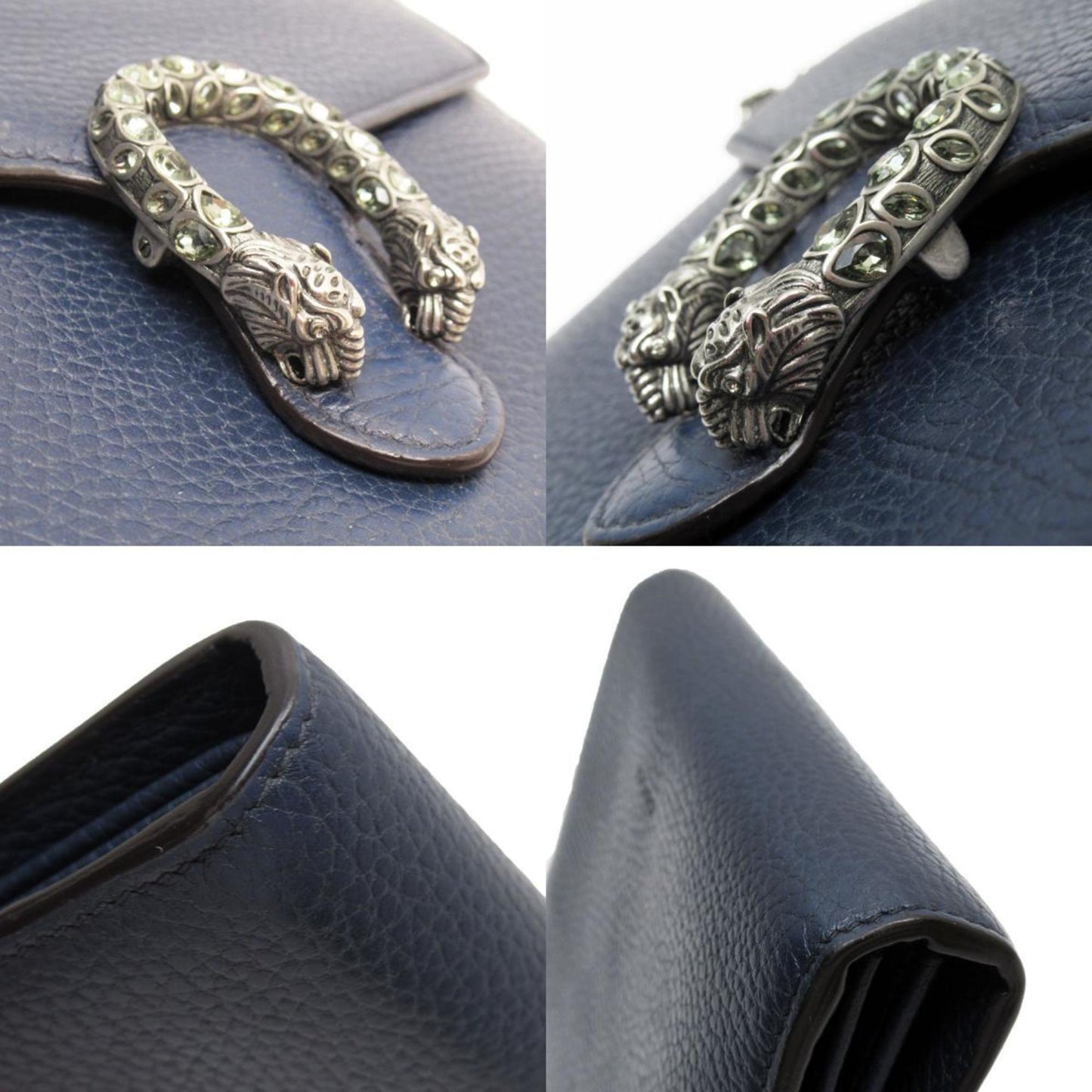 Gucci Navy Leather Coin Purse/Coin Case