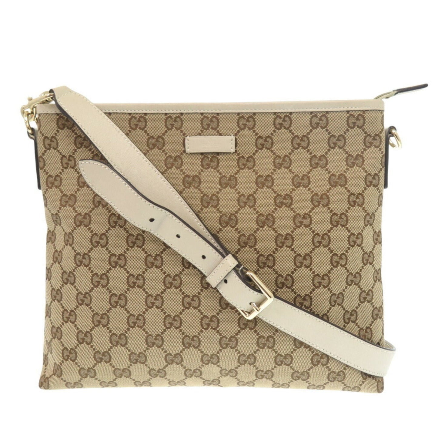 Gucci Beige Gg Canvas Shoulder Bag