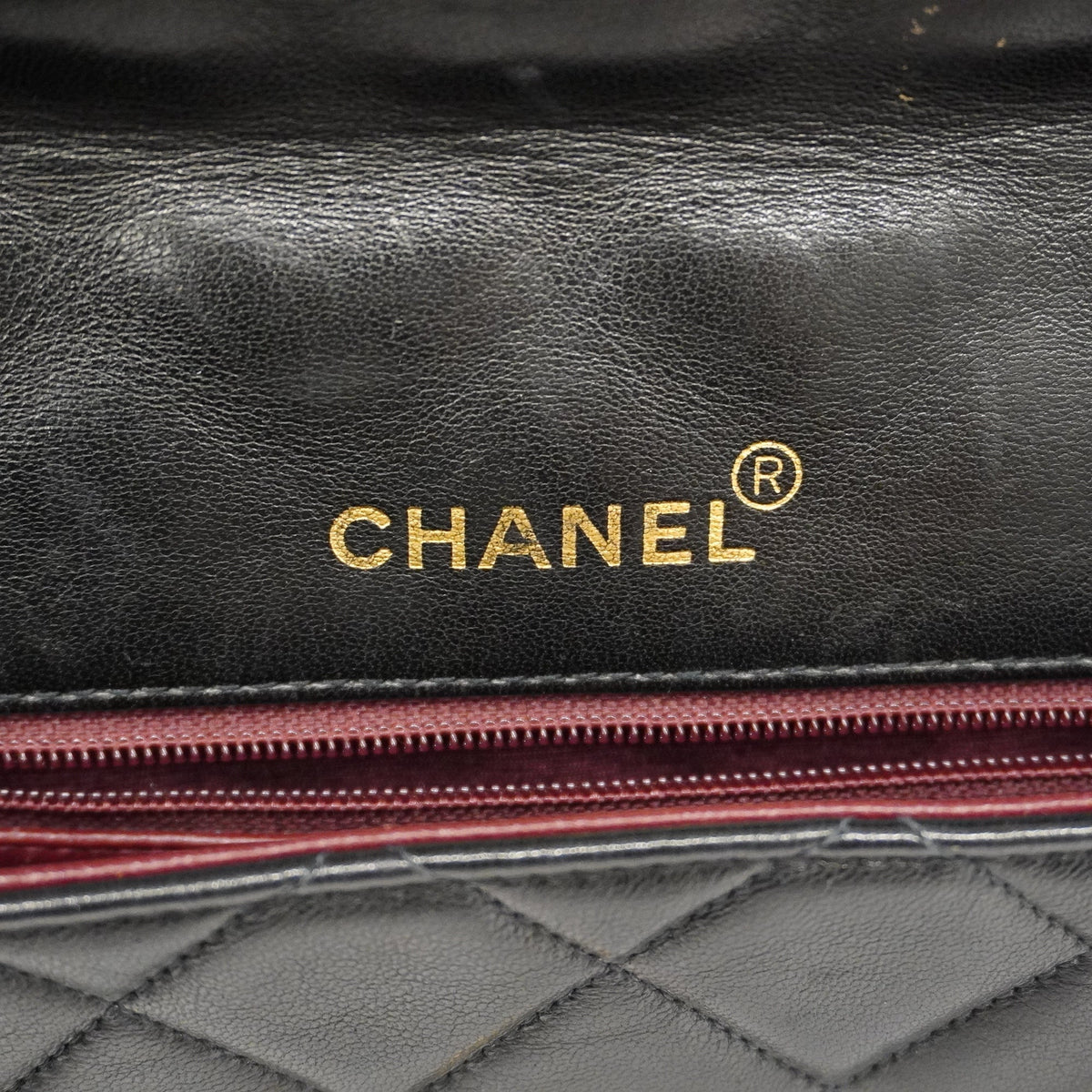 ChanelAuth  Matelasse Diana Flap Chain Shoulder Leather Shoulder Bag Black