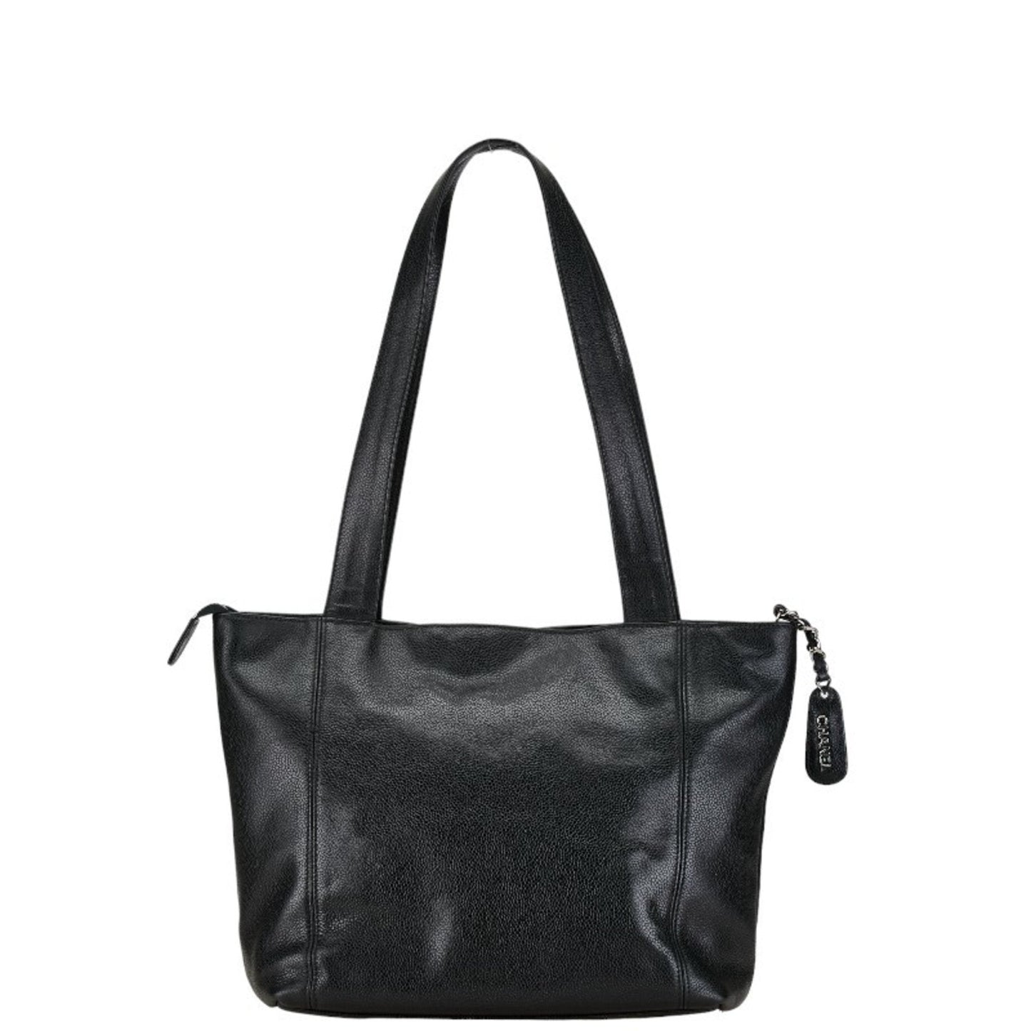 Chanel Coco Mark Tote Bag Shoulder Black Caviar Skin Women's CHANEL