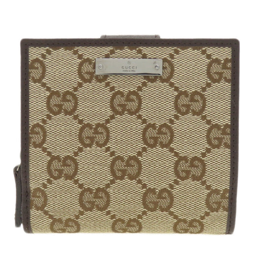 Gucci Brown Canvas Leather Wallet (Bi-Fold) ()