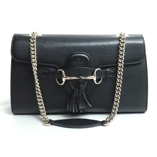 Gucci Black Leather Shoulder Bag ()