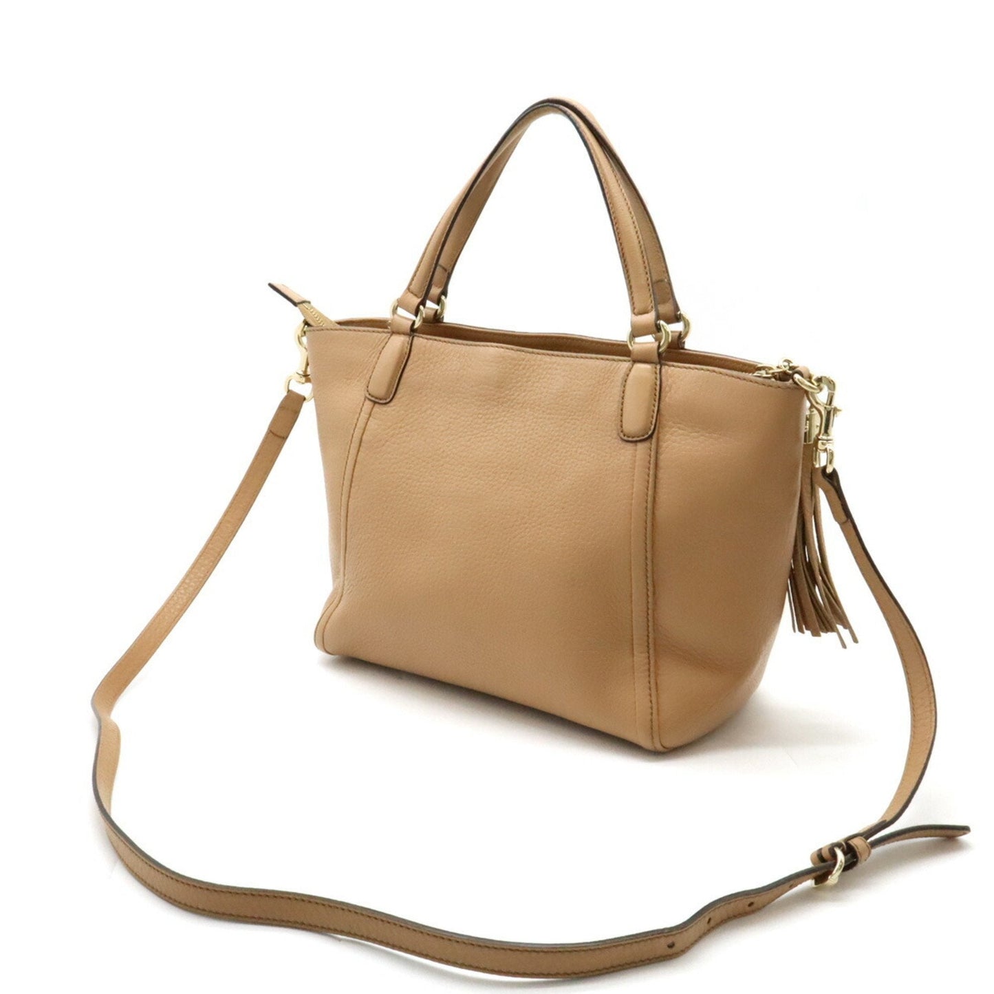 Gucci Beige Leather Shoulder Bag Tote Bag