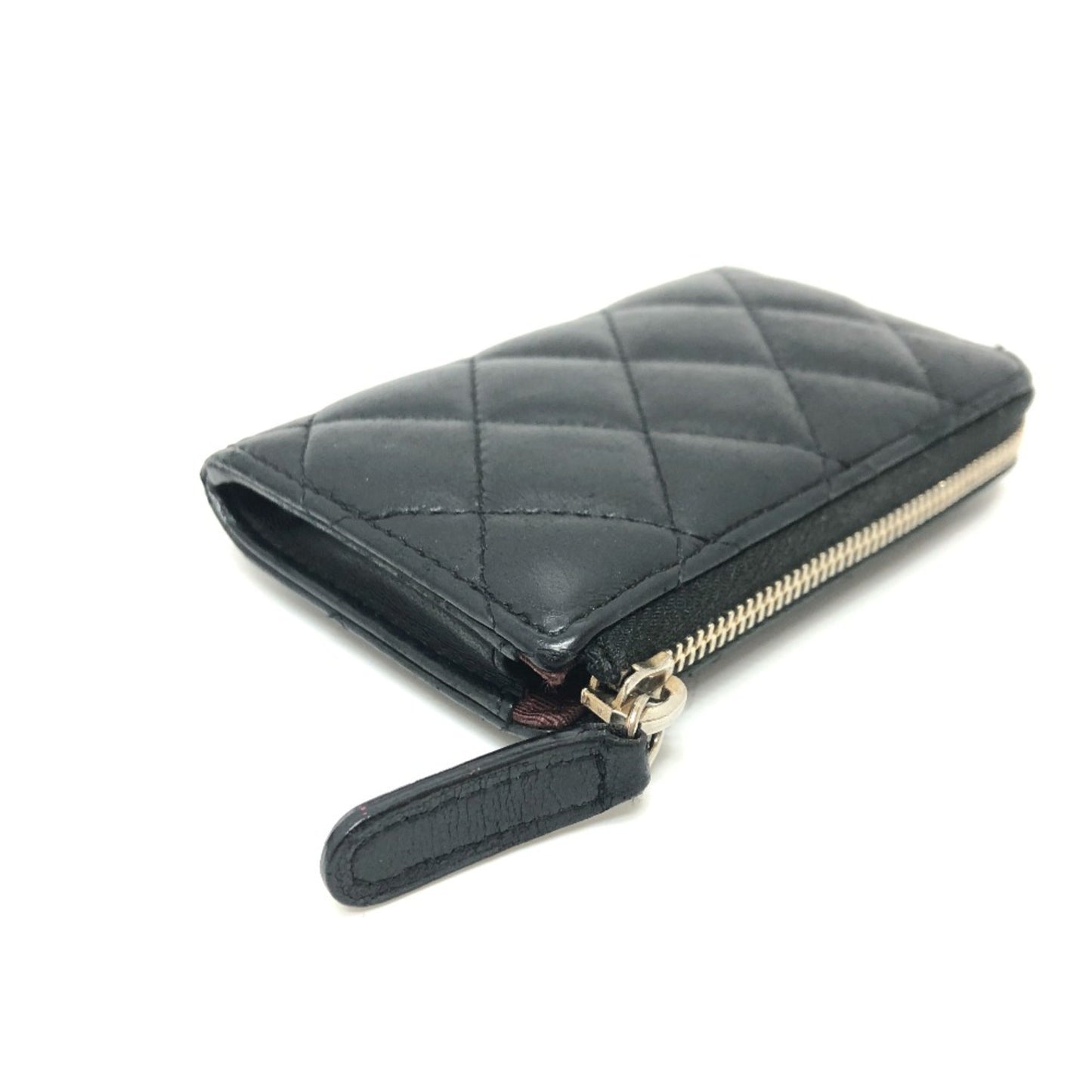 Chanel L-shaped Coin Compartment coin purse wallet coin compartment coin purse Black GoldHardware