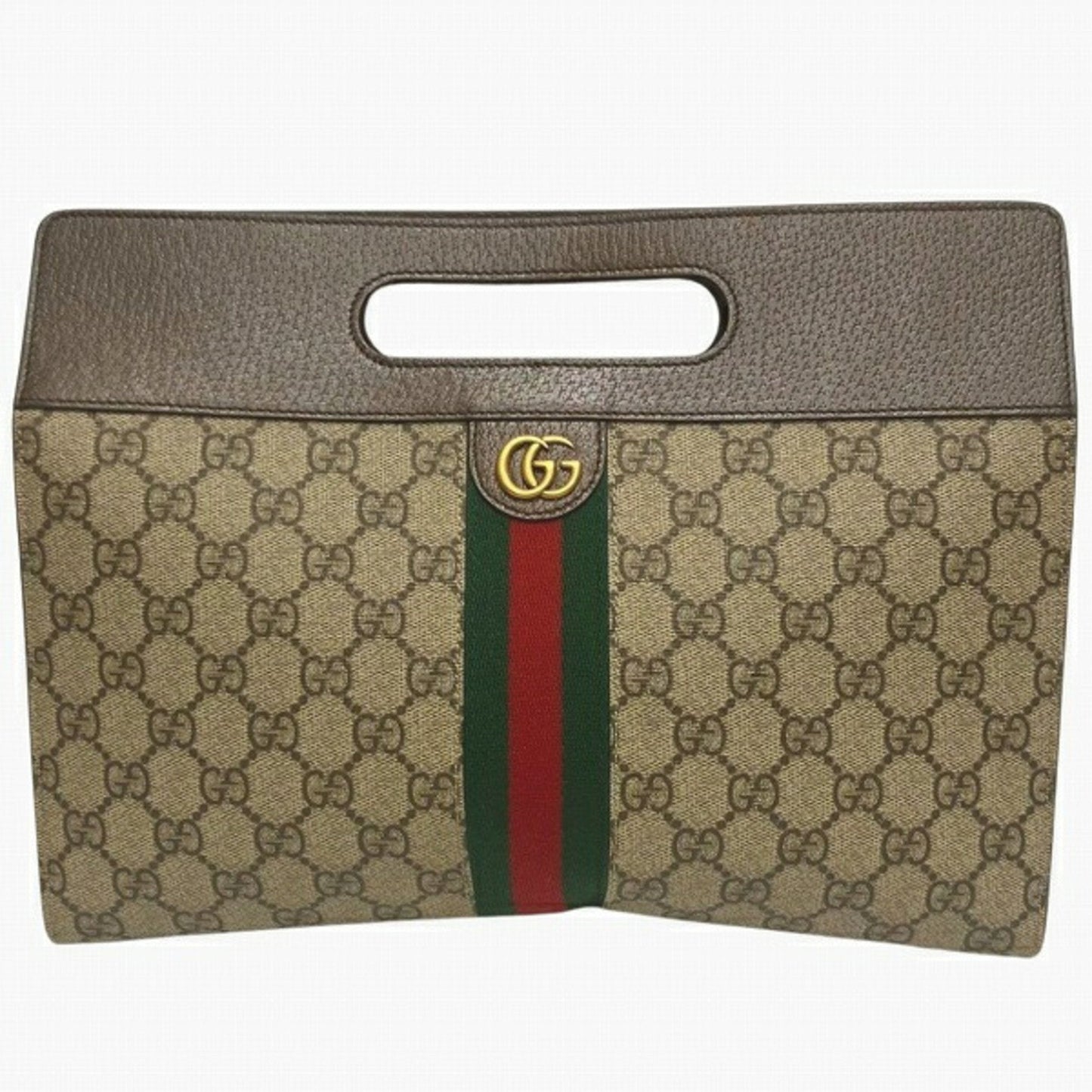 Gucci Brown Gg Supreme Leather Handbag ()