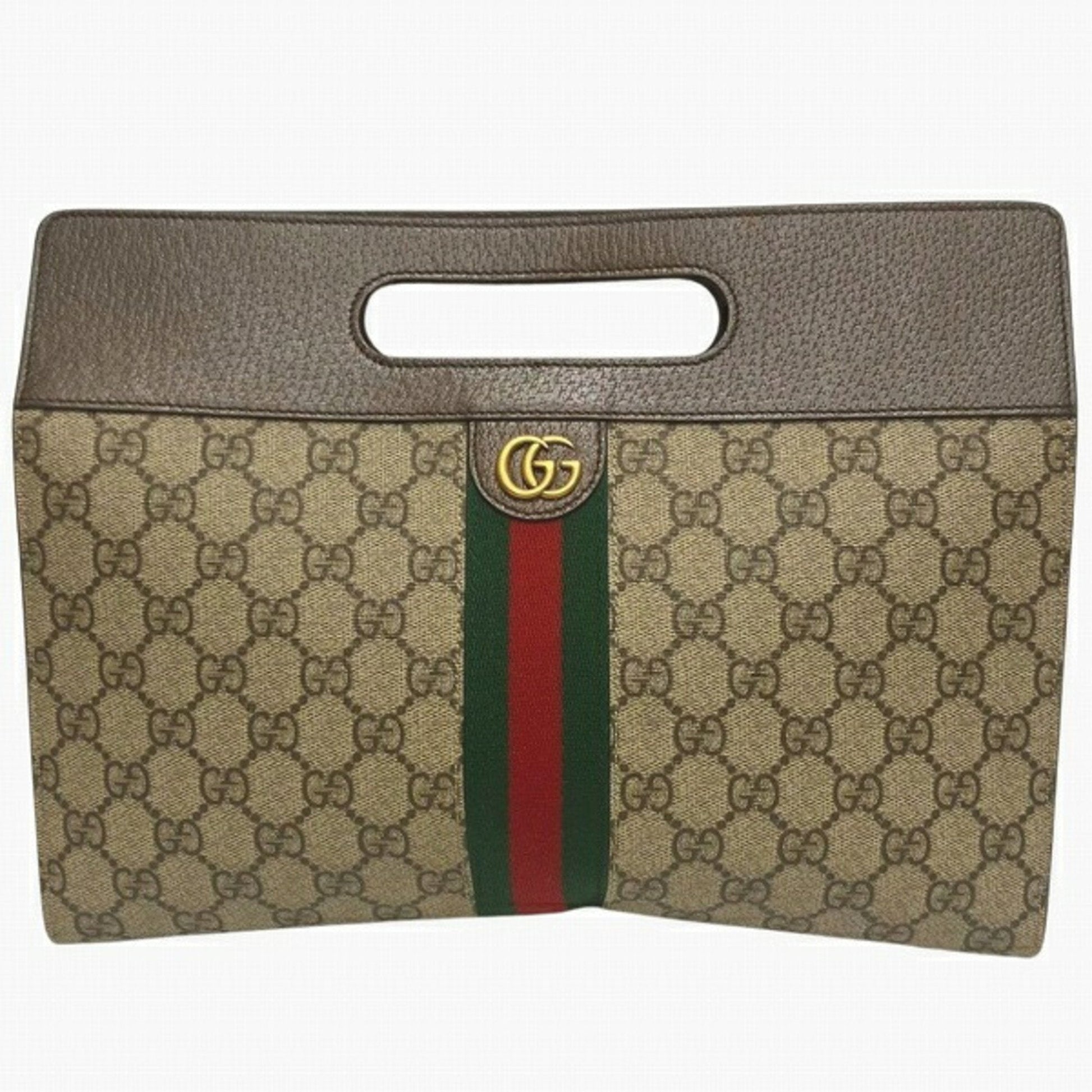 Gucci Brown Gg Supreme Leather Handbag ()
